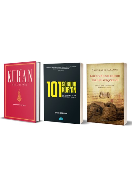 Kur'an Meal-Tefsir & 101 Soruda Kur'an & Kur'an Kıssalarının Tarihi Gerçekliği 3 Kitap Set