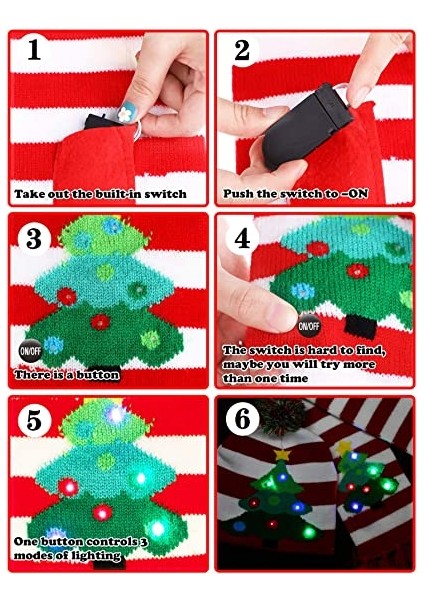 2'li Noel LED Işıklı Şapka + Atkı (Yurt Dışından)