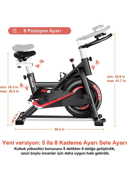 Spin Bike Dikey Kondisyon Bisikleti KR-707 fiyatları