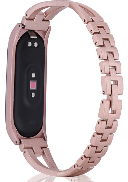 puluz Xiaomi Mi Band 6 / 5 Için X - Şekilli Elmas Alaşım Kordonlu Saat Pembe (Yurt Dışından) fiyatları