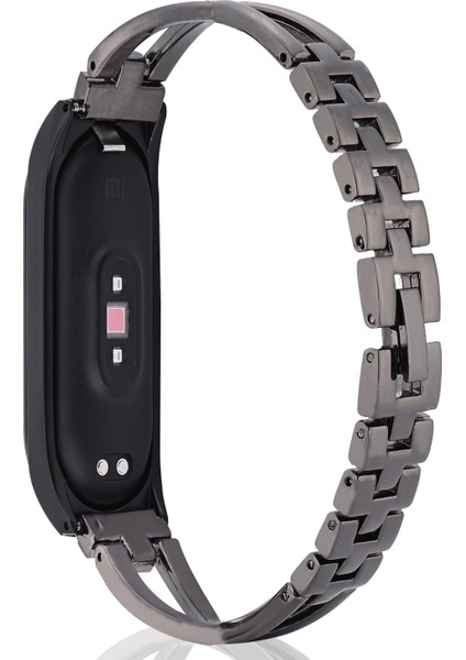 puluz Xiaomi Mi Band 6 / 5 Için X - Şekilli Elmas Alaşım Kordonlu Saat Siyah (Yurt Dışından) fiyatları