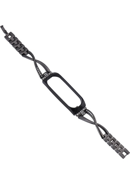 puluz Xiaomi Mi Band 6 / 5 Için X - Şekilli Elmas Alaşım Kordonlu Saat Siyah (Yurt Dışından) modelleri