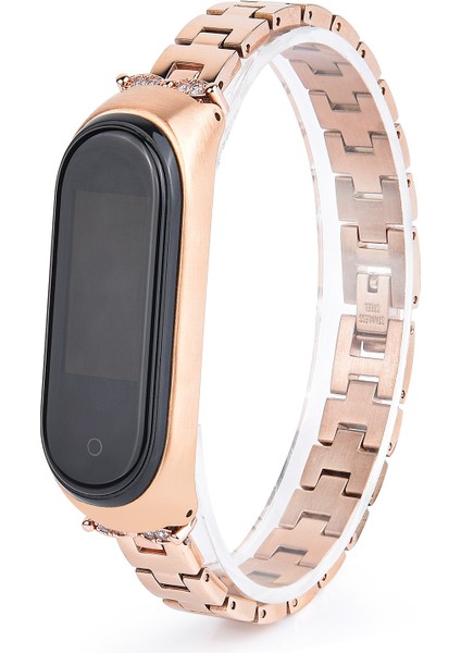 puluz Xiaomi Mi Band 4 / 3 Için 3 Boncuklu Çelik Kordonlu Saat Altın (Yurt Dışından) fiyatları