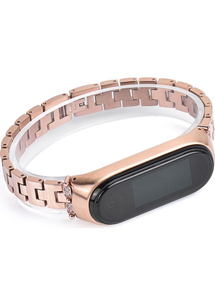 puluz Xiaomi Mi Band 4 / 3 Için 3 Boncuklu Çelik Kordonlu Saat Altın (Yurt Dışından) modelleri