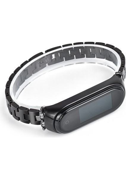 puluz Xiaomi Mi Band 6 / 5 Için 3 Boncuklu Çelik Kordonlu Saat Siyah (Yurt Dışından) modelleri
