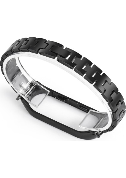 puluz Xiaomi Mi Band 6 / 5 Için 3 Boncuklu Çelik Kordonlu Saat Siyah (Yurt Dışından) fırsatları