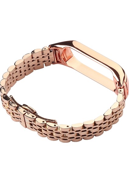 puluz Xiaomi Mi Band 4 / 3 Için Paslanmaz Çelik Kordonlu Saat Rose Gold (Yurt Dışından) fiyatları