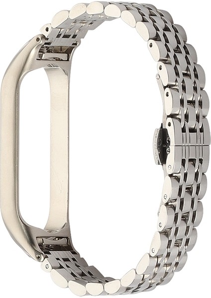 puluz Xiaomi Mi Band 6 / 5 Için Paslanmaz Çelik Kordonlu Saat Gümüş (Yurt Dışından)