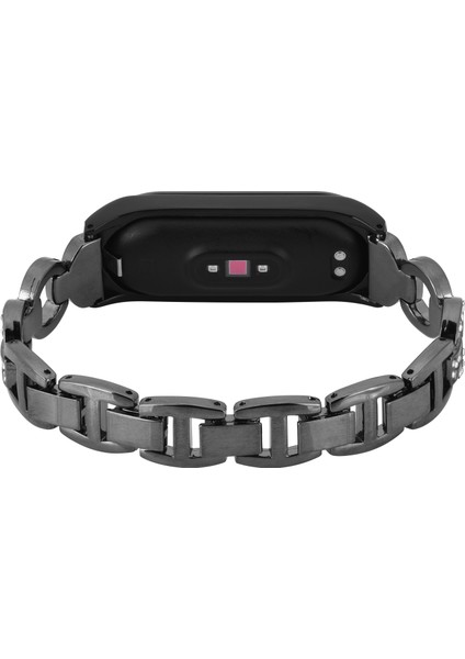 puluz Xiaomi Mi Band 6 / 5 Için 8 - Şekilli Elmas Alaşımlı Kordonlu Saat Siyah (Yurt Dışından) fiyatları