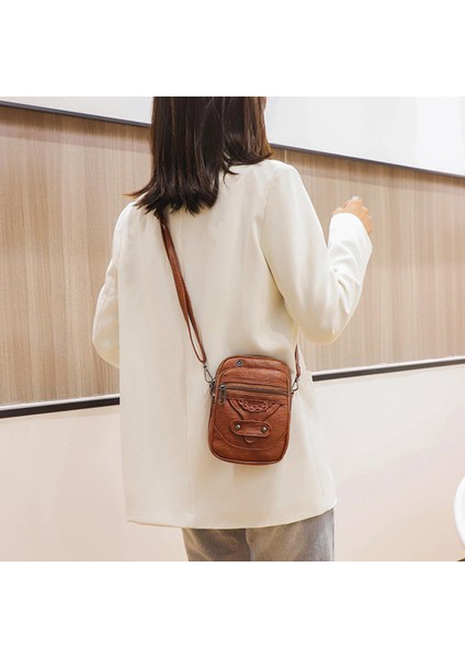 Kadın Crossbody Cep Telefonu Çantası Omuz Çantası Cep Telefonu Kartları Cüzdan Çanta Siyah (Yurt Dışından) modelleri
