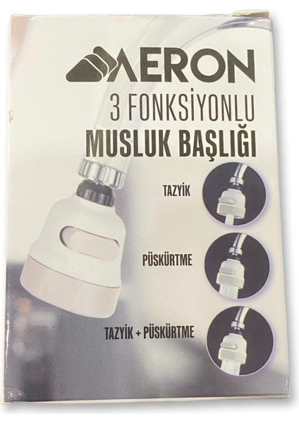 Aeron 3 Fonksiyonlu Musluk Başlığı
