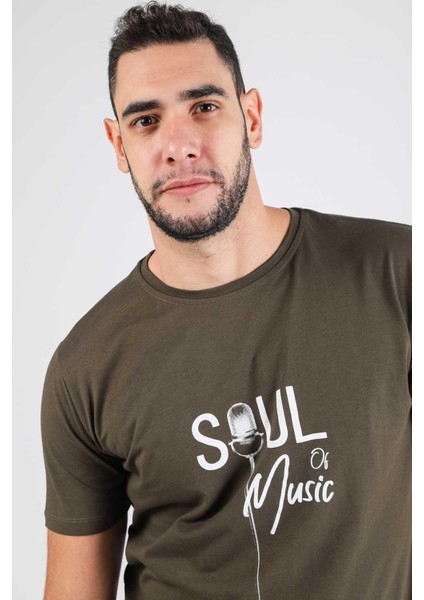 Özel Tasarım Erkek Tişört Müzik Konsepti Baskıl Soul Of Musıc modelleri
