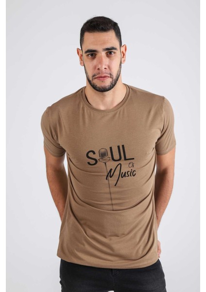 Özel Tasarım Erkek Tişört Müzik Konsepti Baskıl Soul Of Musıc modelleri