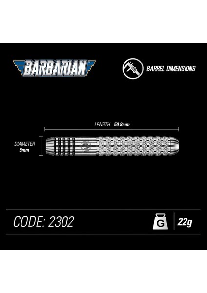Barbarian 22 G Dart Oku Seti