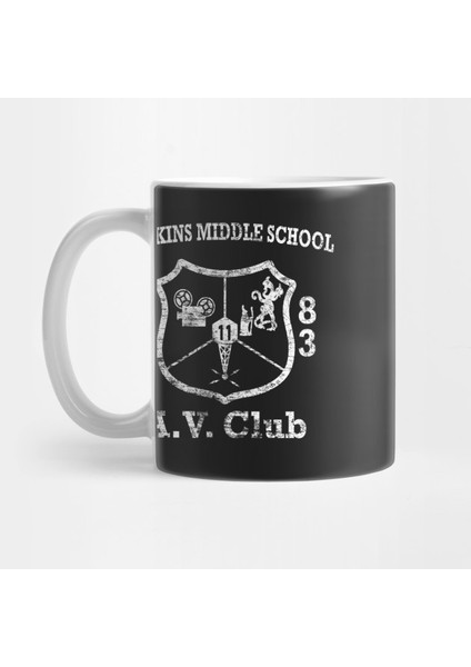 Hawkins Middle School A.v. Club Weathered White Kupa Bardak