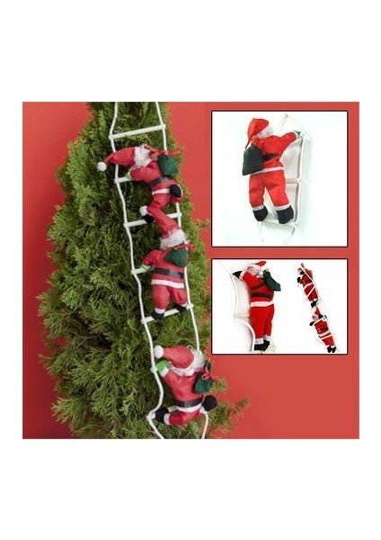 Yılbaşı Tırmanan Noel Baba Süsü 3'lü 95CM