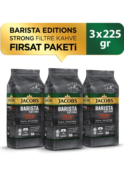 Barista Editions Strong Filtre Kahve Fırsat Paketi 225 gr x 3 Adet