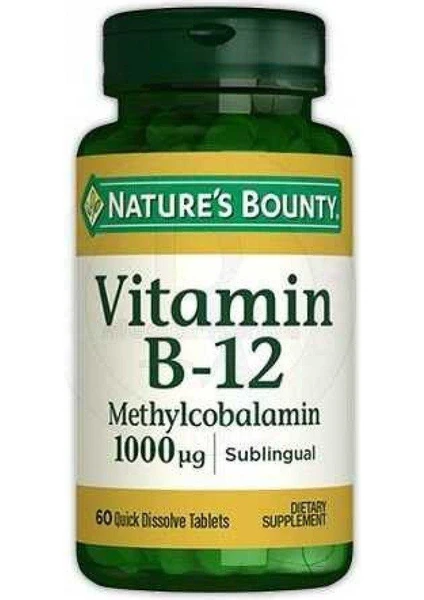 Nature's Bounty Vitamin B12 Methylcobalamin 1000 Mcg 60 Tablet