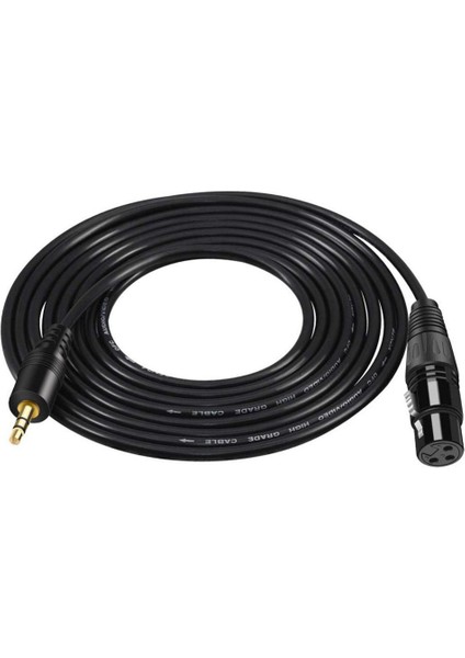 3.5mm Trs Stereo Erkek Xlr Kadın Dengeli Ses Mikrofon Kablosu 1.5m (Yurt Dışından)
