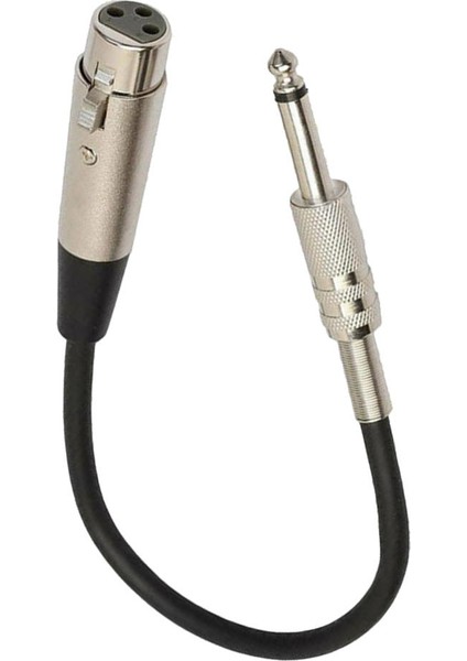 3pin Xlr Erkek 1/4 "6.35MM Kadın Fiş Stereo Mikrofon Kablosu 1 M (Yurt Dışından)