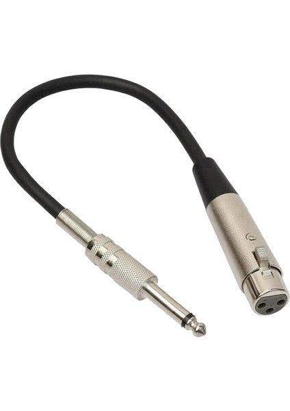 3pin Xlr Erkek 1/4 "6.35MM Kadın Fiş Stereo Mikrofon Kablosu 1 M (Yurt Dışından)