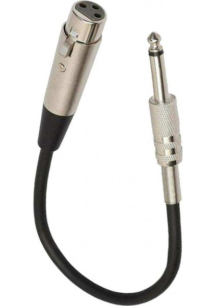 3pin Xlr Erkek 1/4 "6.35MM Kadın Fiş Stereo Mikrofon Kablosu 1 M (Yurt Dışından)