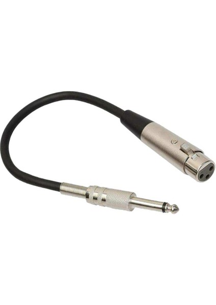 3pin Xlr Erkek 1/4 "6.35MM Kadın Fiş Stereo Mikrofon Kablosu 1 M (Yurt Dışından)