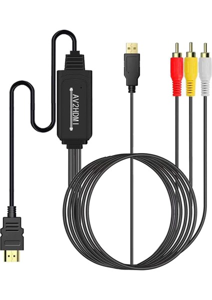 3rca Cvbs HDMI Rca Kablo Adaptörü HDMI Rca Dönüştürücü Pc Dizüstü DVD Tipi Tip A (Yurt Dışından)