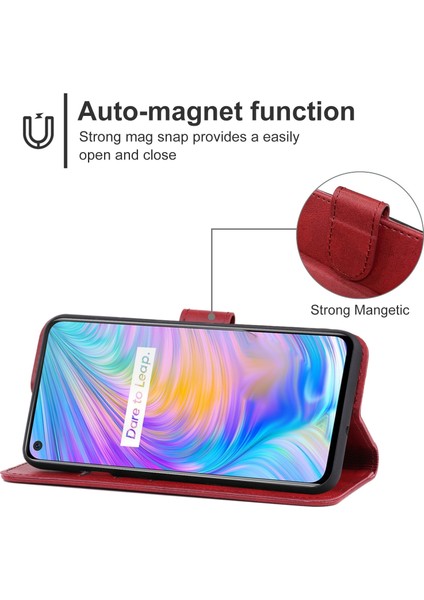 Oppo Realme Q2 Deri Telefon Kılıfı (Yurt Dışından) fırsatları