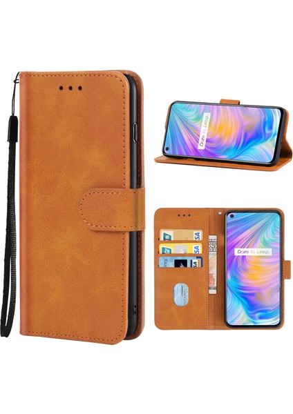 Oppo Realme Q2 Deri Telefon Kılıfı (Yurt Dışından) fiyatları