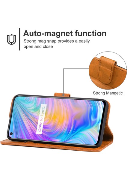 Oppo Realme Q2 Deri Telefon Kılıfı (Yurt Dışından) fırsatları