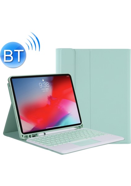 YT098B-A Bluetooth Klavye Kılıfı Için iPad Air 4 10.9 Inç (2020) Açık Yeşil (Yurt Dışından)
