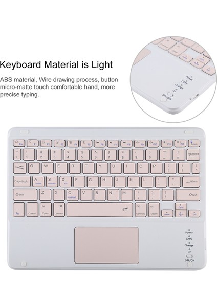 TG-102BC Bluetooth Pembe Klavye Mikrofiber Deri Koruyucu Kılıf Siyah (Yurt Dışından)