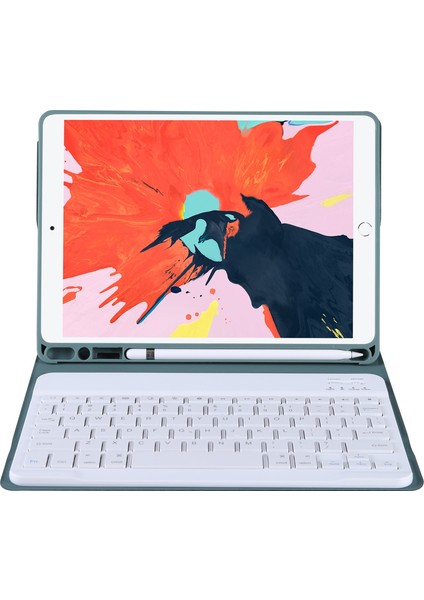 T098B iPad Air Için Bluetooth Klavye Kılıfı 4 10.9 Inç (2020) Koyu Yeşil (Yurt Dışından) modelleri