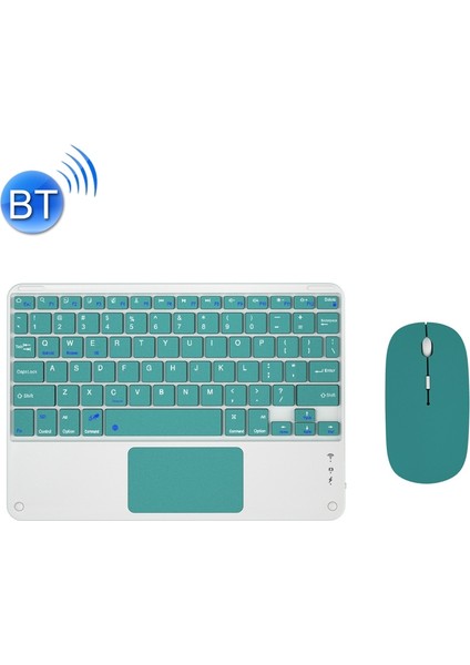 871 Taşınabilir Kablosuz Bluetooth Klavye + Fare Seti Yeşil + Fare (Yurt Dışından)