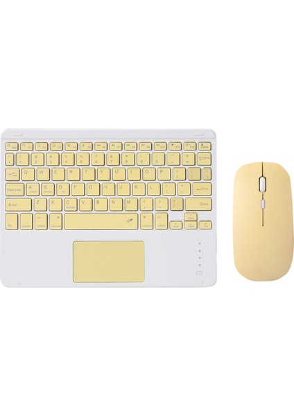 871 Taşınabilir Kablosuz Bluetooth Klavye + Fare Seti Sarı + Fare (Yurt Dışından)