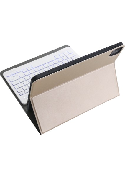 A098BS iPad Air 4 10.9 Inç (2020) Altın Için Bluetooth Klavye Kılıfı (Yurt Dışından)