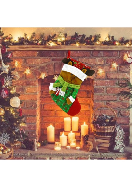 Klasik Noel Çorap Hediye Çantası (Yurt Dışından)