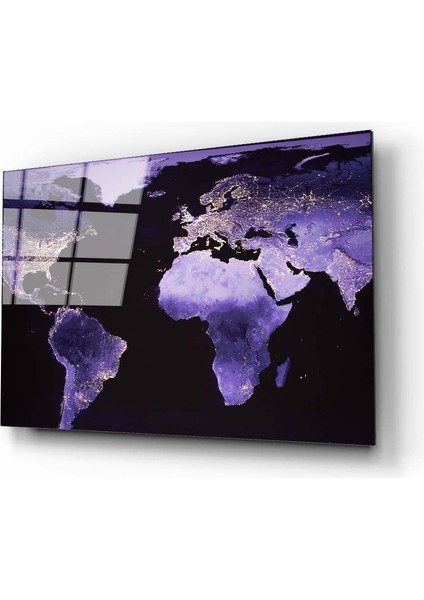 Dünya 3 Cam Tablo