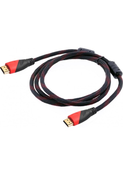 HDMI Kablo Gold 1.4V 3D 4K Örgülü Filtreli 1.5mt Fully