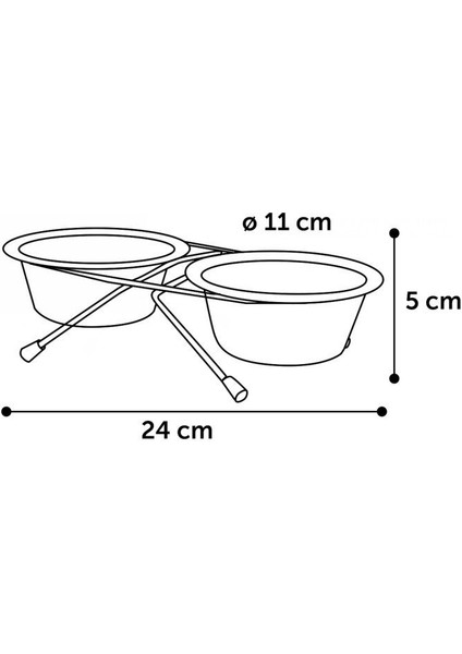 Duo Dinner Ikili Çelik Mama Kabı 11 cm fiyatları