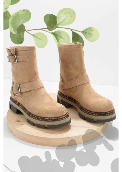 Bej Süet Kadın Bot & Bootie K02538557802