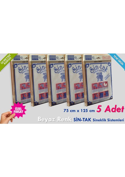 Sineklik Sin-Tak Pencere Sinekliği 0,75 cm x 125 cm 5 Adet