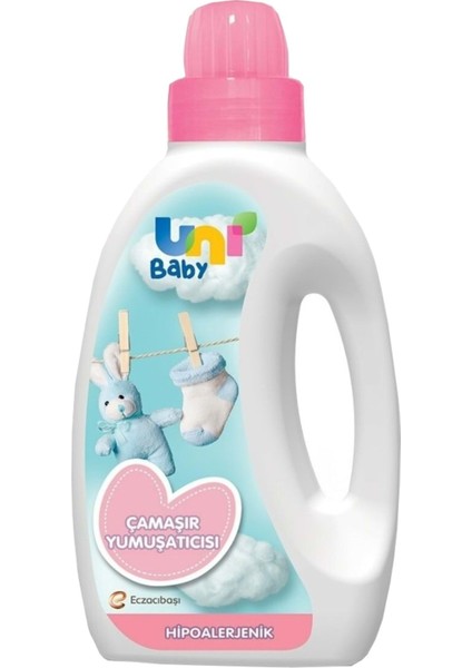 Uni Baby Sıvı Çamaşır Deterjanı 1500ML Aktif+Yumuşatıcı 1500ML Hassas/hipoalerjenik Karma -4 Lü Set