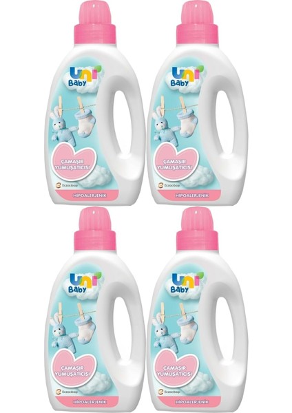 Çamaşır Yumuşatıcı 1500ML Hassas Ciltler Için/hipoalerjenik (Pembe) (4 Lü Set)
