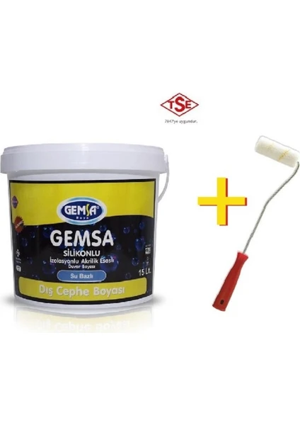 Gemsa Silikonlu Dış Cephe Boyası Su Bazlı 1 kg Malahit