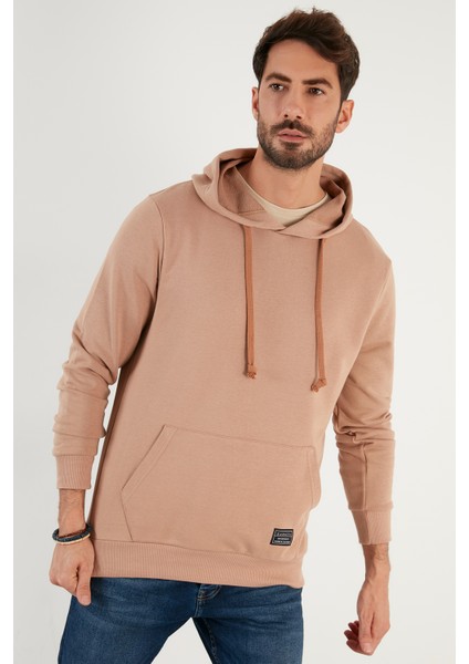 Pamuklu Kapüşonlu Kanguru Cepli Sweat Erkek Sweat 5905240