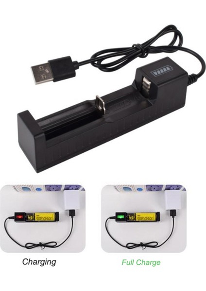 1 Yuvalı USB Şarj Edilebilir Batarya LED Akıllı Şarj Adaptörü (Yurt Dışından)