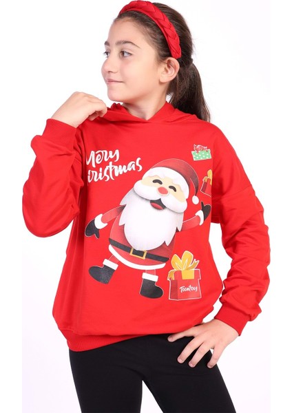 Toontoy Çocuk Noel Baba Baskılı Sweatshirt