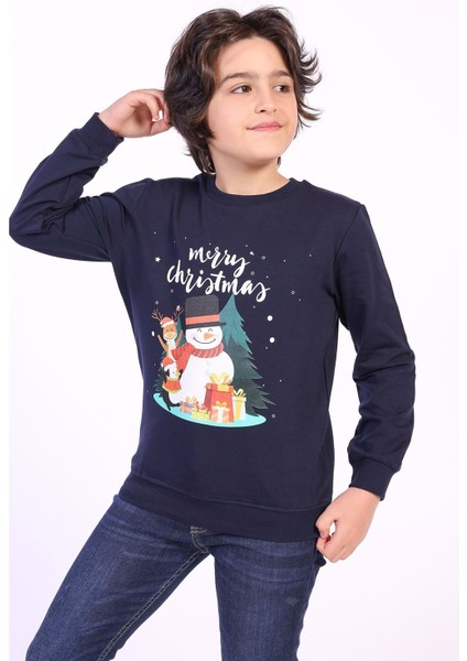 Toontoy Çocuk Merry Chrıstmas Baskılı Sweatshirt